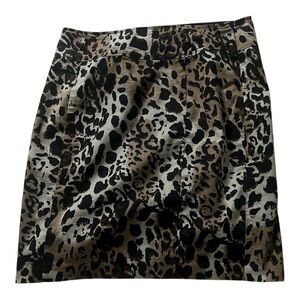 Cato Brown and Black Animal Print Mini Skirt